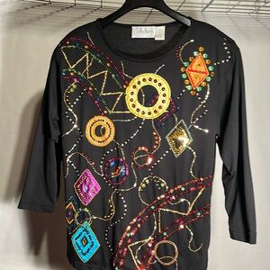 Cedars, large, multicolored sequins, 1980s